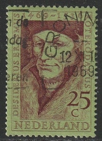 Nederland 1969 931 Erasmus, Gest Groningen, Ophalen of Verzenden, Na 1940, Gestempeld
