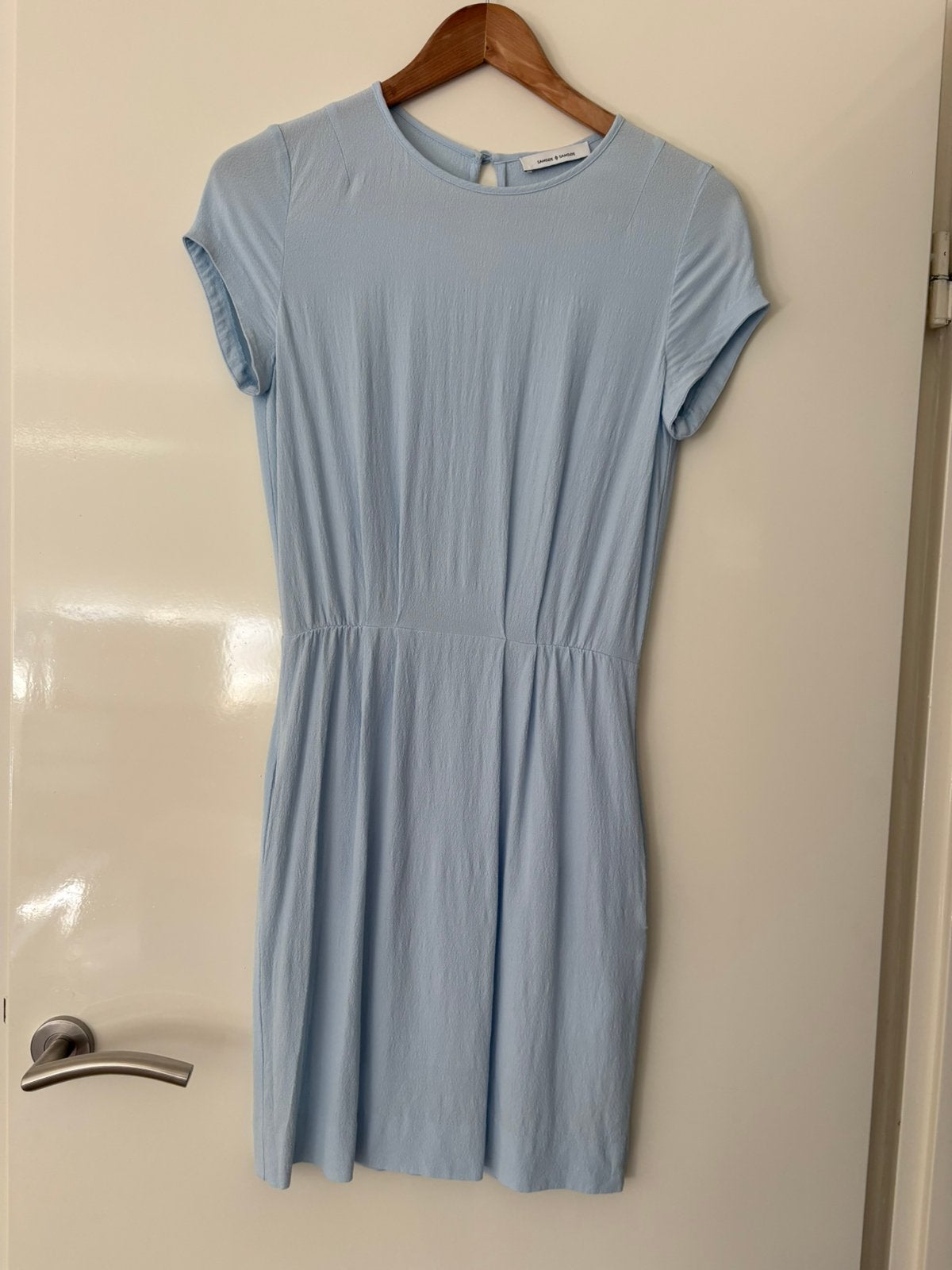 Lichtblauwe jurk Samsoe & Samsoe XS, Kleding | Dames, Blauw, Ophalen of Verzenden, Zo goed als nieuw, Maat 34 (XS) of kleiner