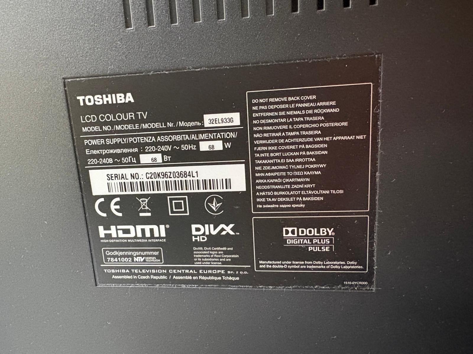 Toshiba LCD 32EL933G - 32 inch, Audio, Tv en Foto, Ophalen, LCD, 80 tot 100 cm, Gebruikt