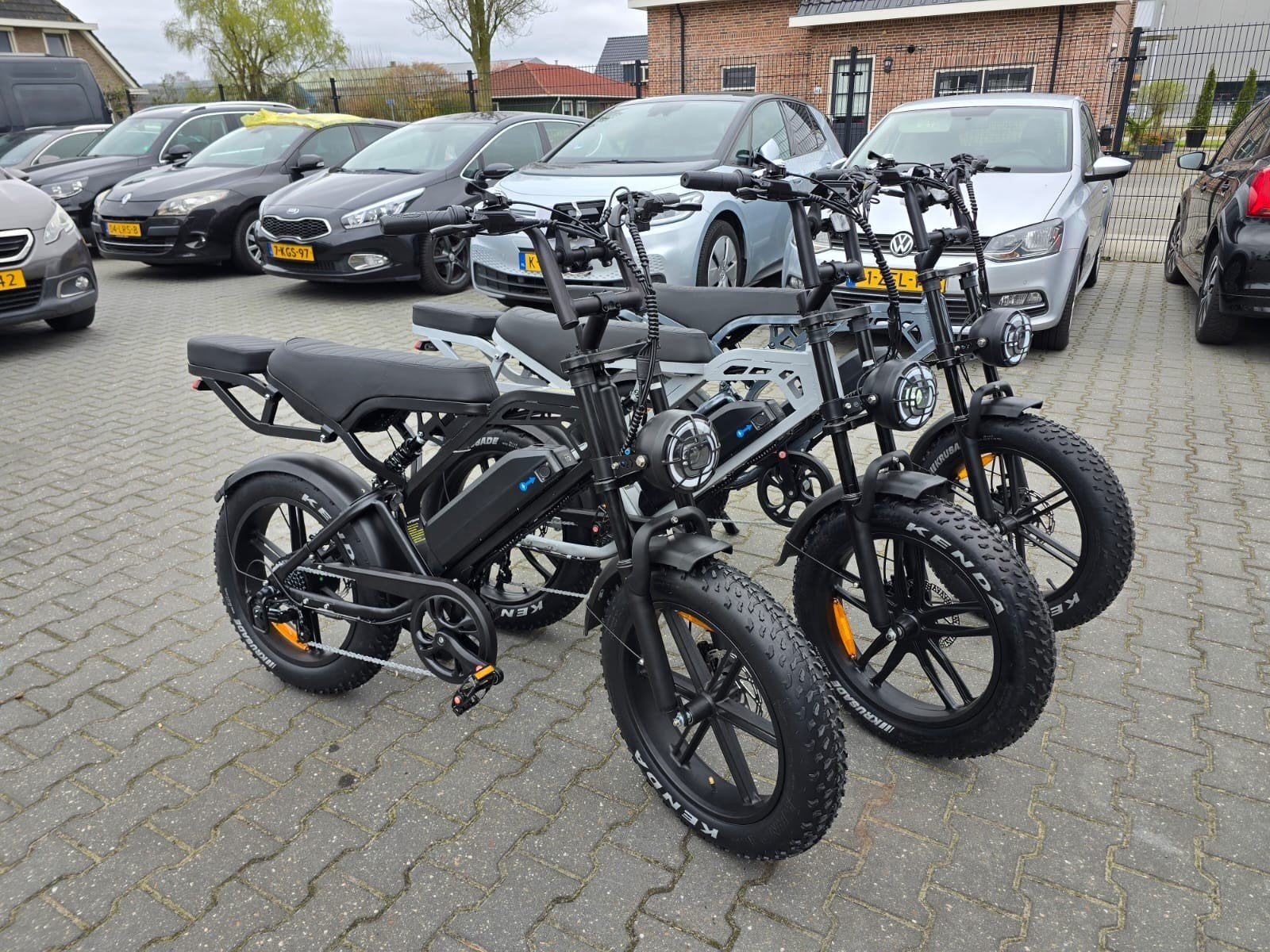 Fatbike V20 Pro 3 kleur Zwart grijs & Blauw Zitje & Alarm, Overige merken, -, -, Nieuw