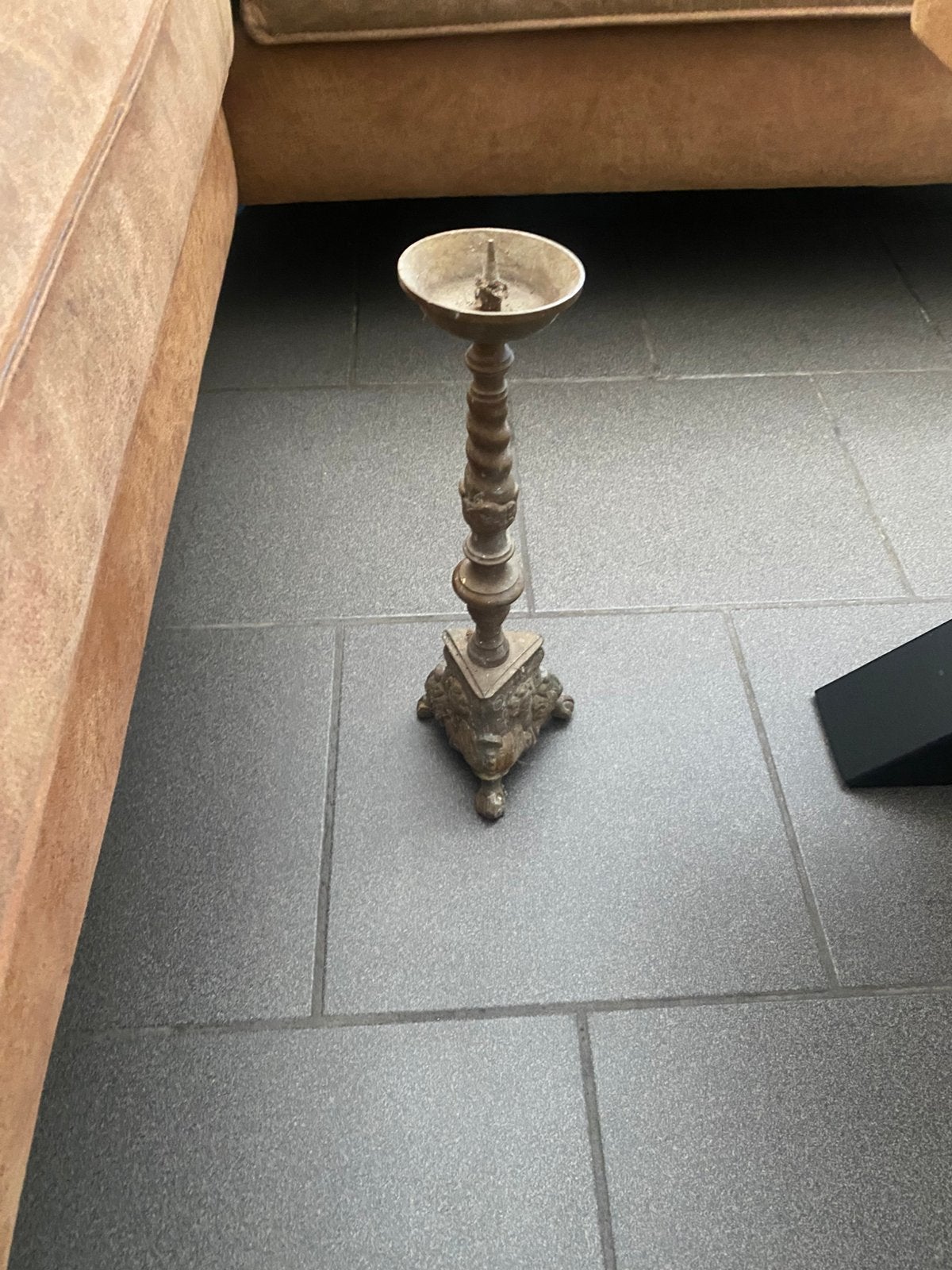 kaarskandelaar brons messing, Ophalen