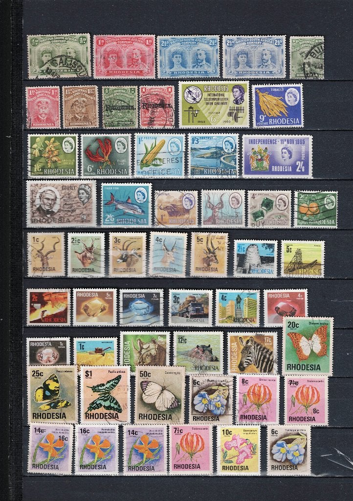 Rhodesia  gestempeld en Postfris, Verzenden, Overige landen, Gestempeld