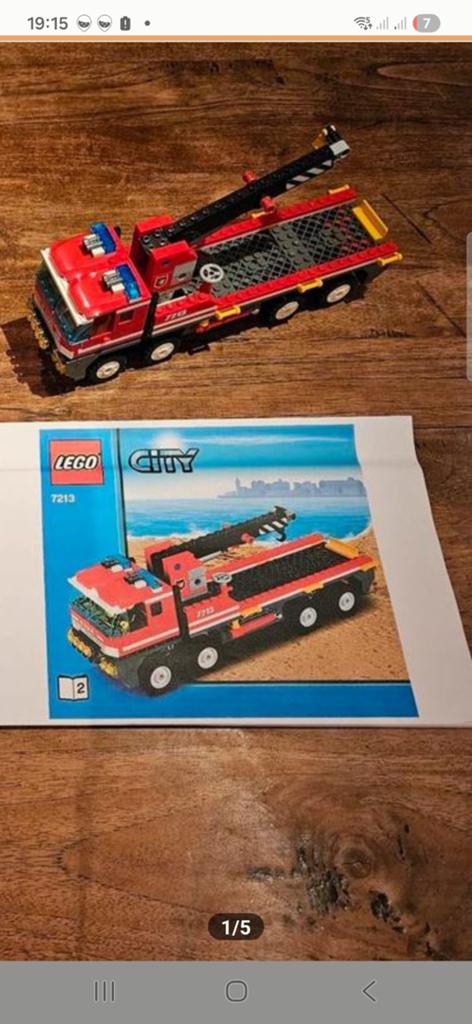 7213 Lego City Brandweer compleet met boek, Kinderen en Baby's, Speelgoed | Duplo en Lego, Ophalen of Verzenden, Gebruikt