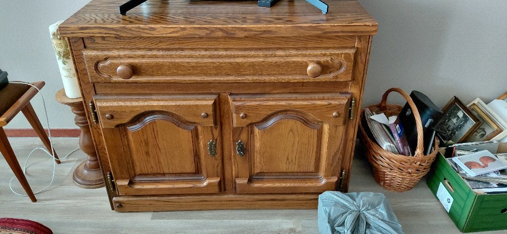 Tv kast eiken hout, Huis en Inrichting, Ophalen, Gebruikt, Eikenhout, 50 tot 100 cm
