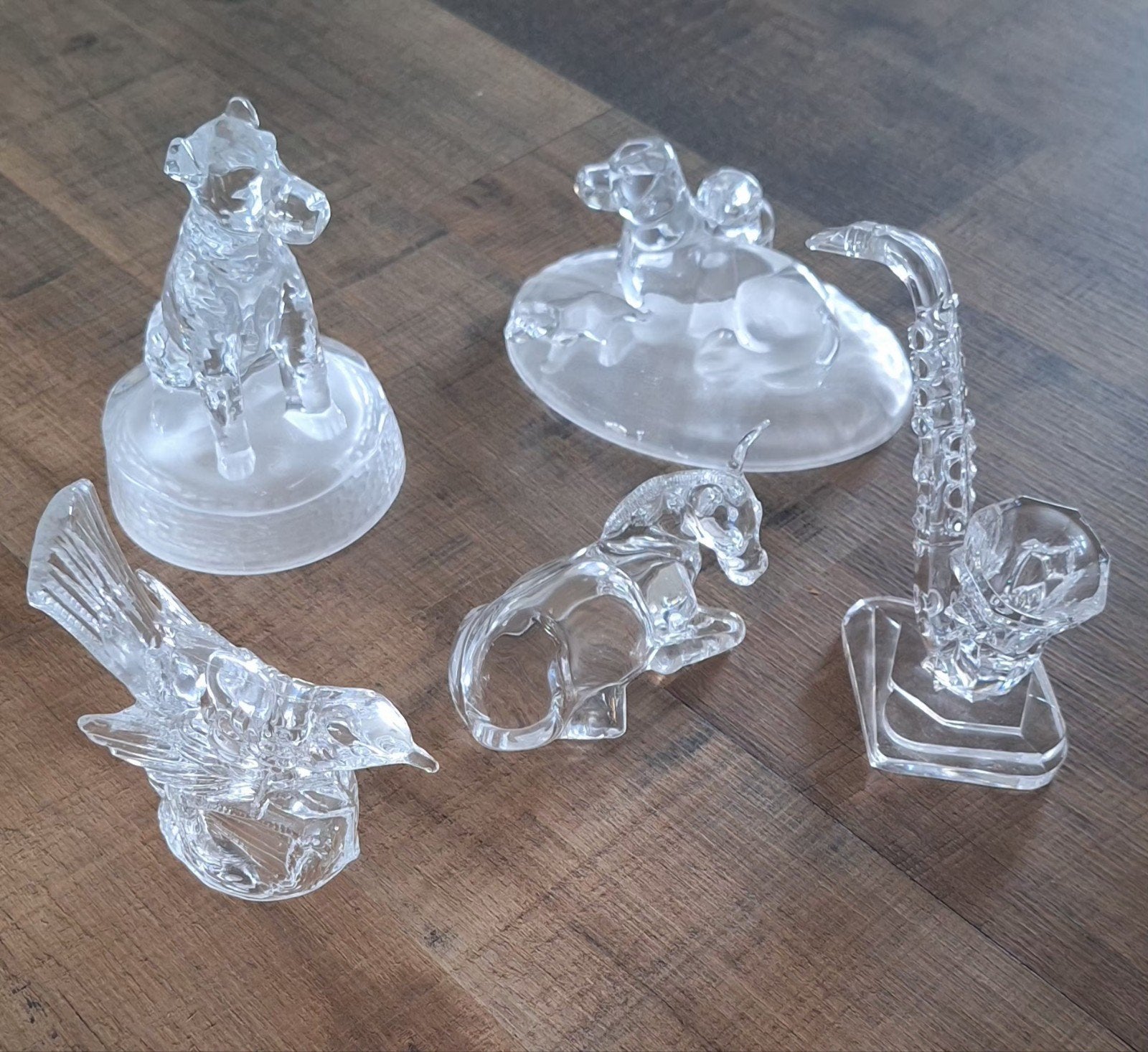 5 Glazen Cristal d, Arques glas verschillende dieren, Verzamelen, Beelden en Beeldjes, Ophalen of Verzenden, Zo goed als nieuw