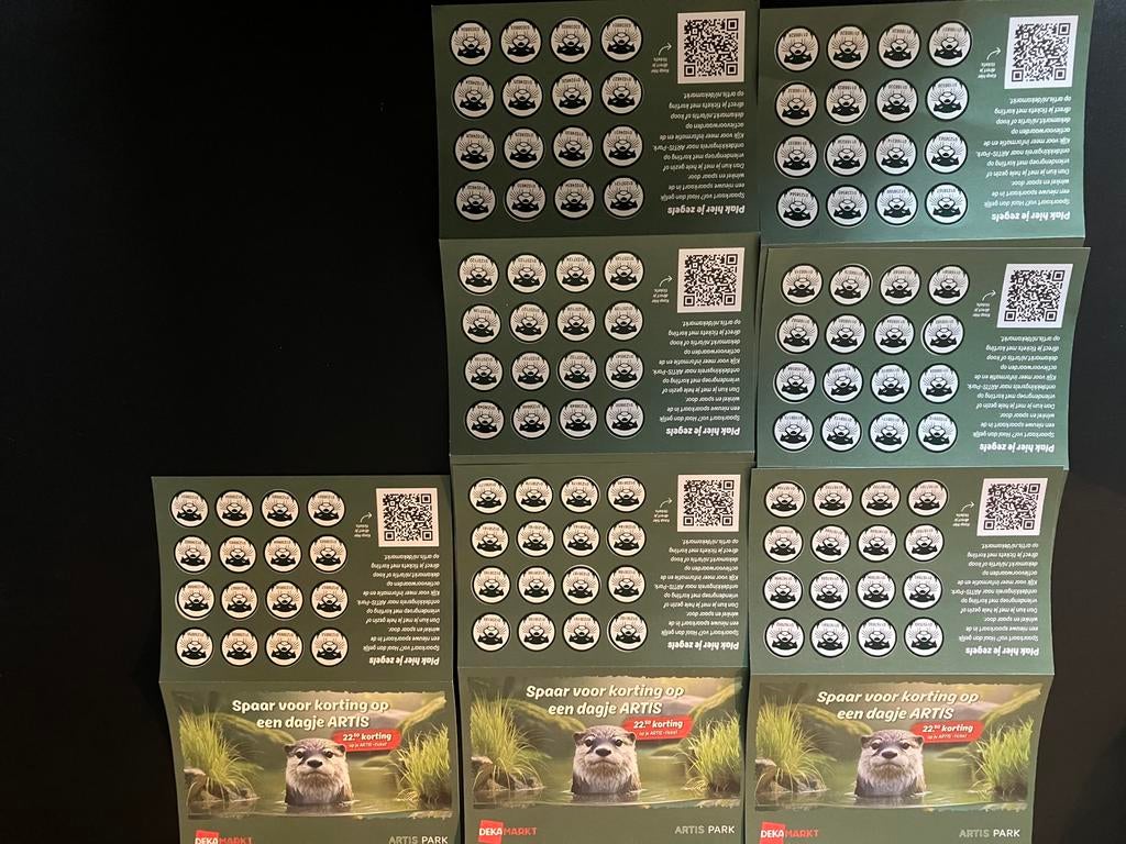 Zeven Artis tickets met korting, Tickets en Kaartjes, Drie personen of meer, Ticket of Toegangskaart