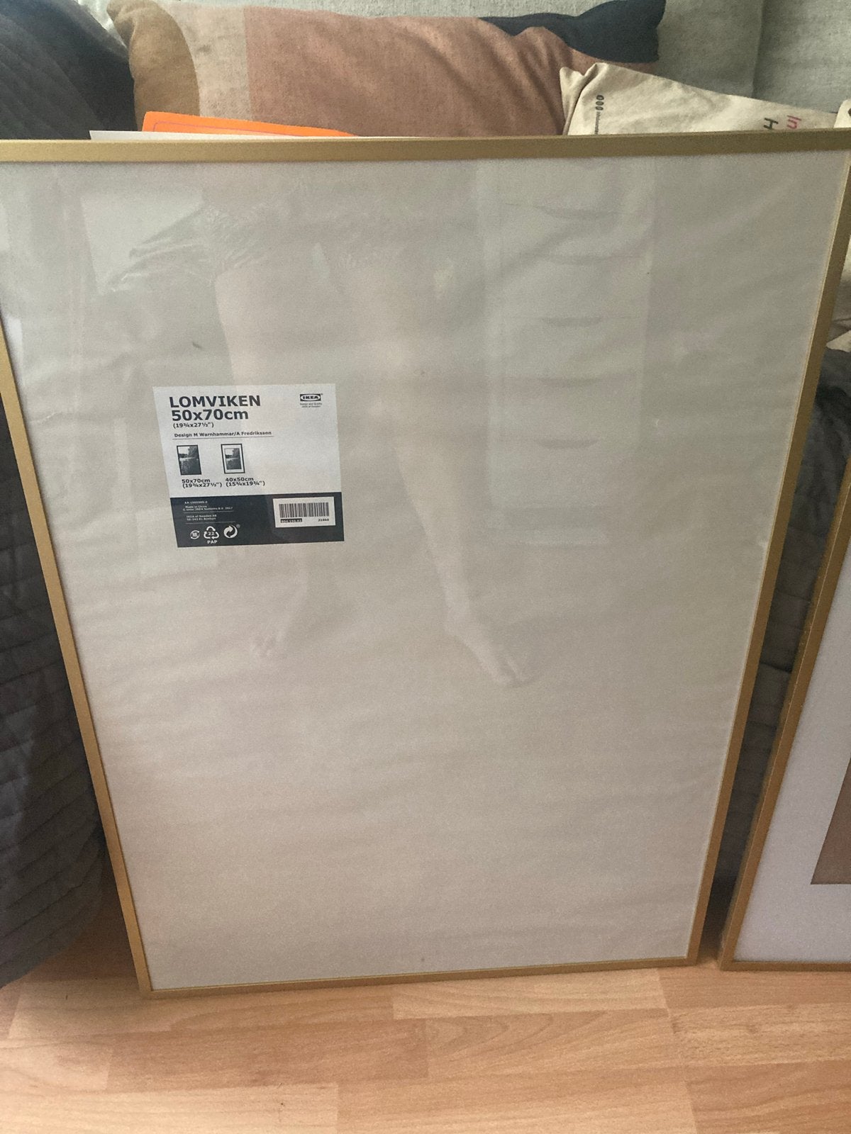 Twee wissellijsten goud 50x70cm IKEA LOMVIKEN, Ophalen, Metaal of Aluminium, Nieuw, 75 cm of meer