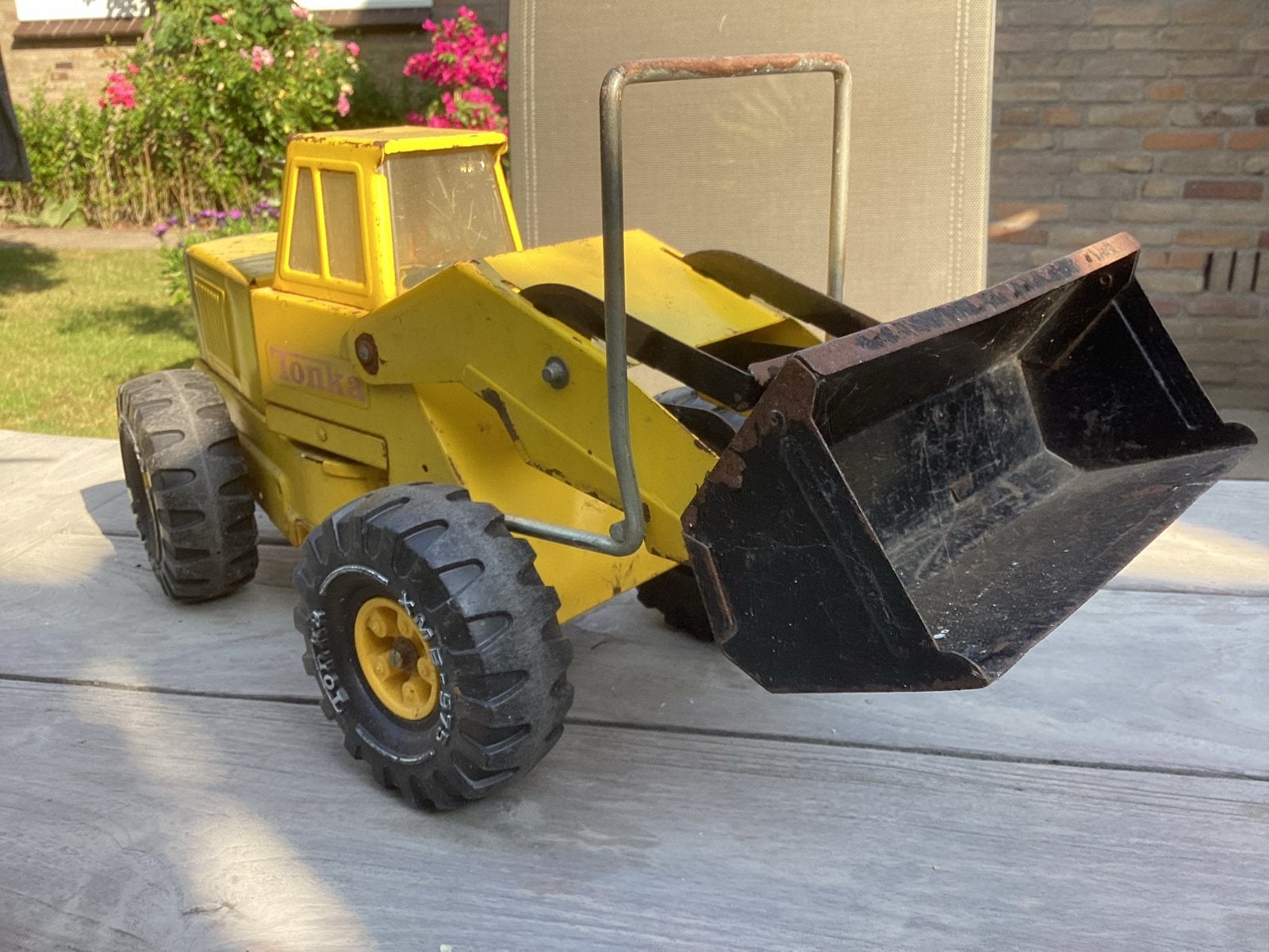 Vintage Tonka Metalen Speelgoed Bulldozer - Verzamelaar, Ophalen of Verzenden, Gebruikt