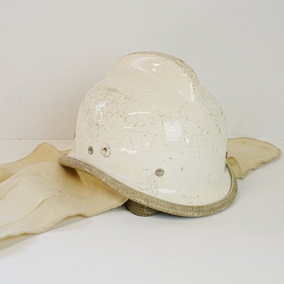 Vintage Nederlandse Brandweerhelm, Ophalen of Verzenden, Gebruikt, Gebruiksvoorwerp
