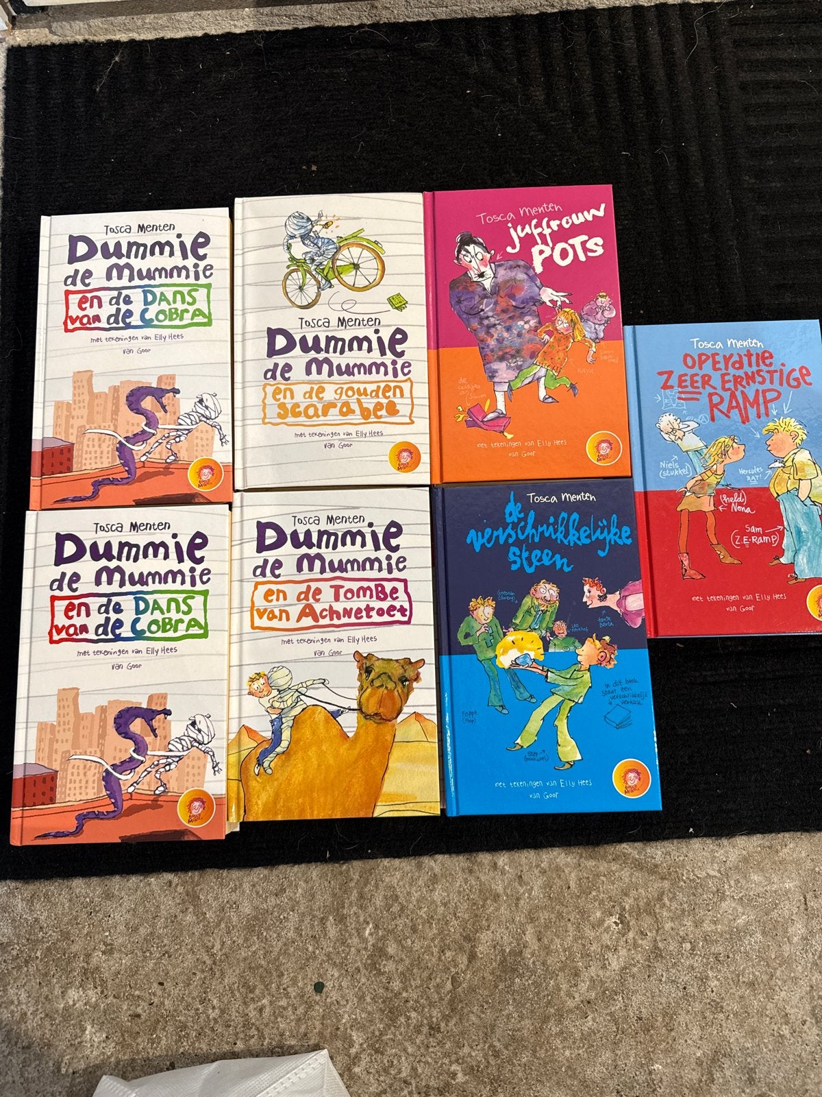Kinderboeken Tosca Menten: Dummie de Mummie, Juffrouw Pots, Ophalen, Gelezen, Fictie