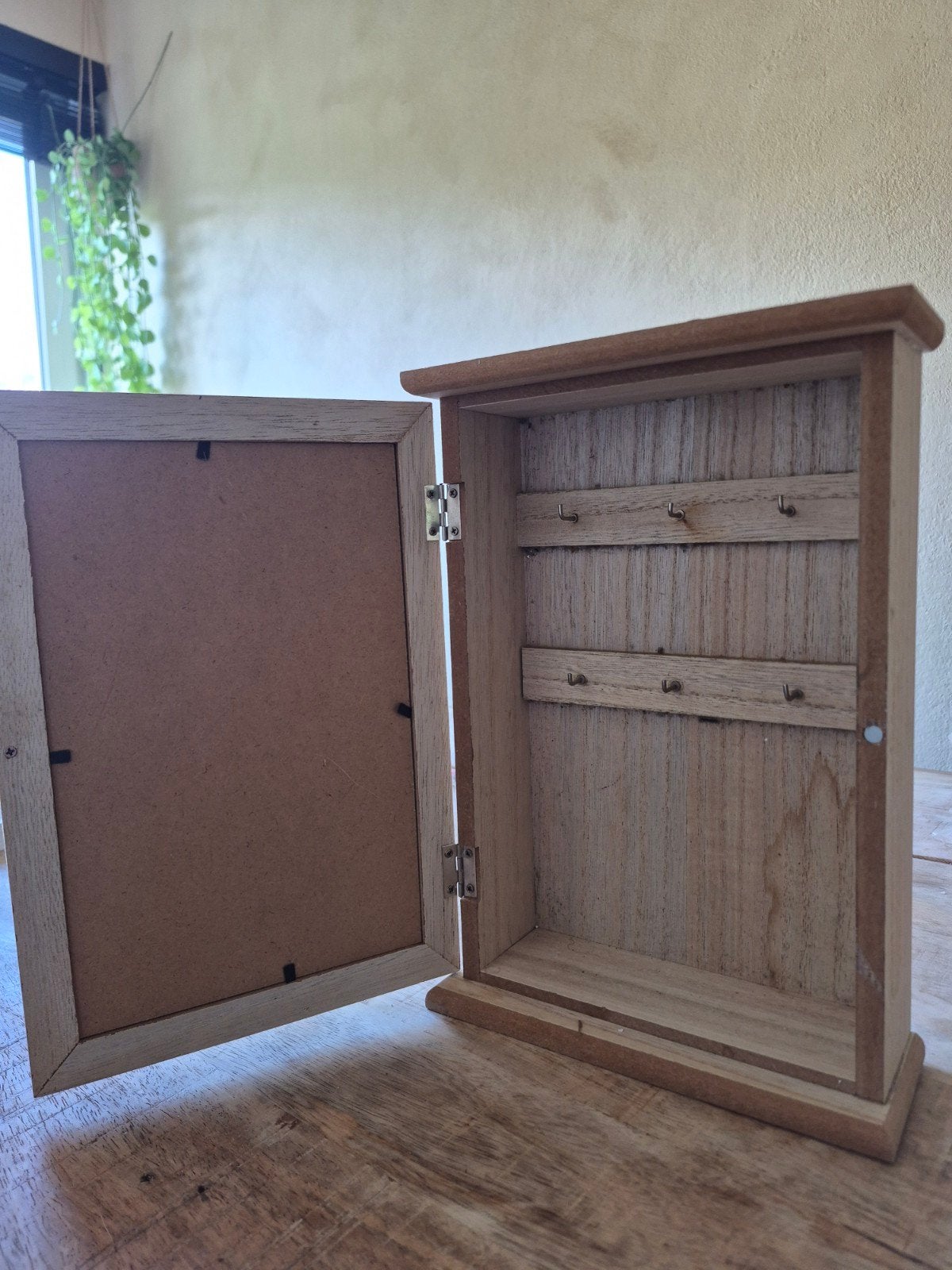 Houten sieraden kastje met spiegeldeur, Ophalen of Verzenden, Rechthoekig, Minder dan 50 cm, Minder dan 100 cm