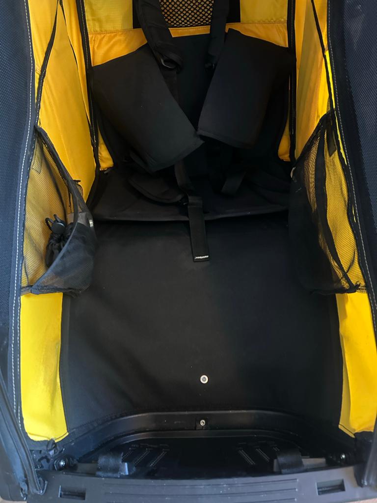 Thule Chariot Sport 1 Kinderkar - Geel/Zwart, Fietsen en Brommers, Fietsaccessoires | Aanhangers en Karren, Ophalen, Vering, 20 tot 40 kg