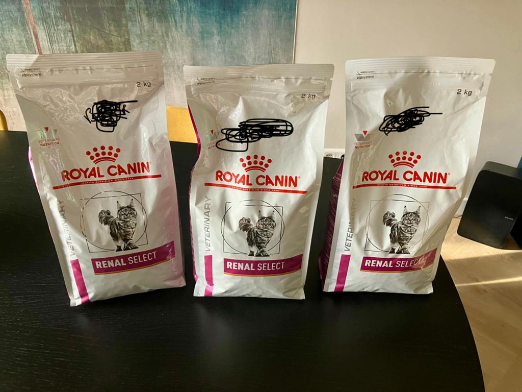 3x Royal Canin Renal Select kattenvoer 2 kg, Dieren en Toebehoren, Ophalen of Verzenden, Kat