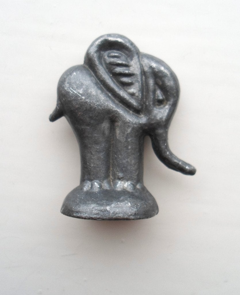 Tinnen pijpenstopper in de vorm van een olifant., Ophalen of Verzenden, Zo goed als nieuw, Overige typen