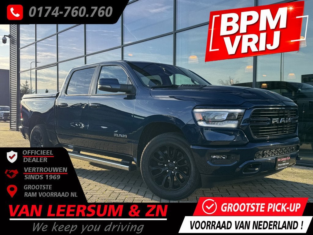 Dodge Ram 1500 Laramie Sport | Alpine | Wireless Apple Carpl, Automaat, Gebruikt, 5654 cc, Blauw