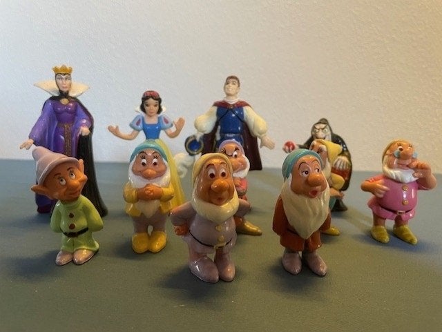 Set Mattel, Sneeuwwitje en de 7 dwergen, Prins, Queen, Heks, Verzamelen, Disney, Ophalen of Verzenden, Sneeuwwitje of Doornroosje