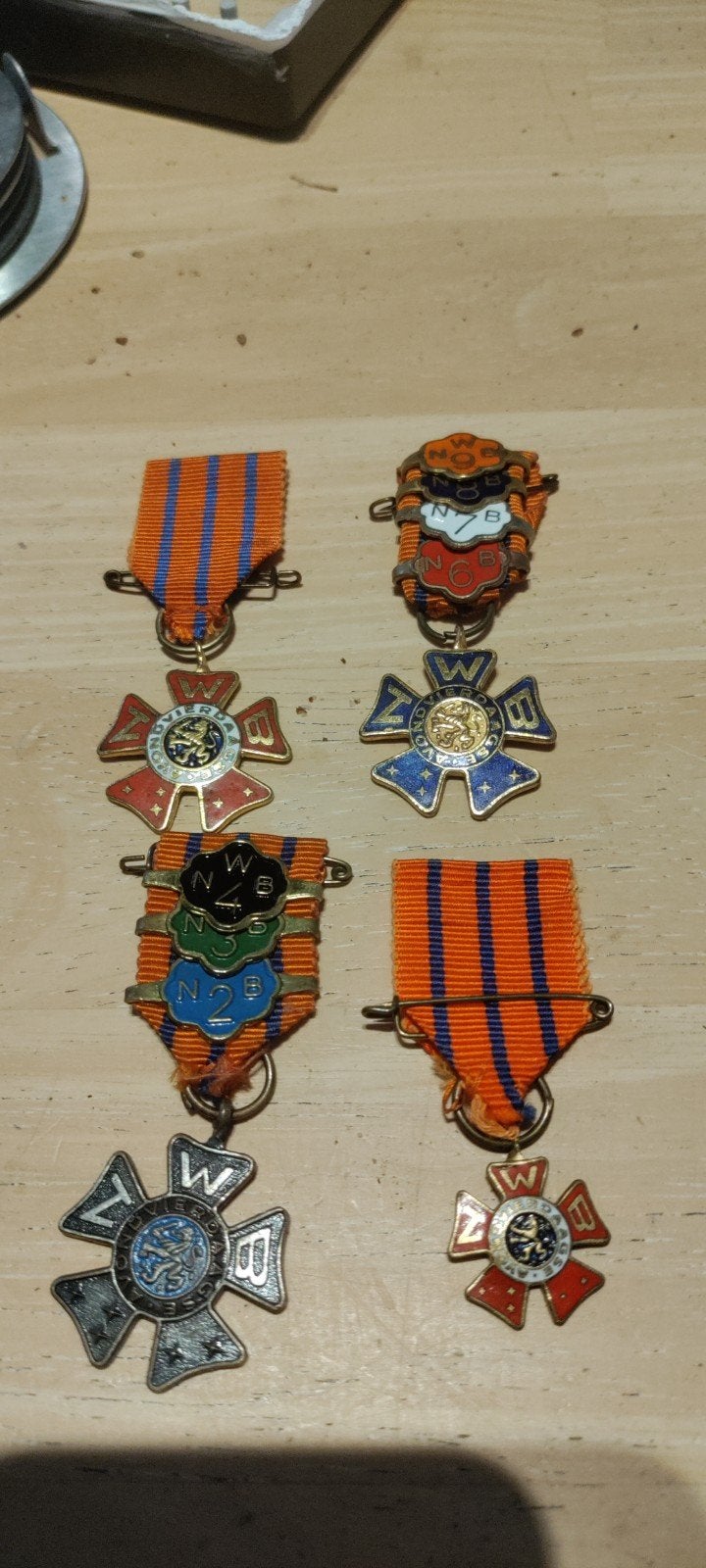 Collectie van 4 historische Vierdaagse medailles, Ophalen of Verzenden, Overige materialen