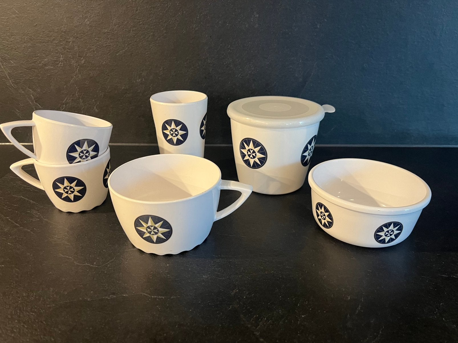 Mepal Windroos divers campingservies bootservies, Ophalen of Verzenden, Zo goed als nieuw