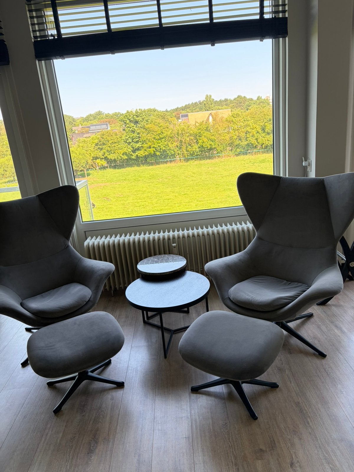 2x Stilo fauteuil met voetensteun silvergrey, Ophalen, 75 tot 100 cm, Zo goed als nieuw, 75 tot 100 cm