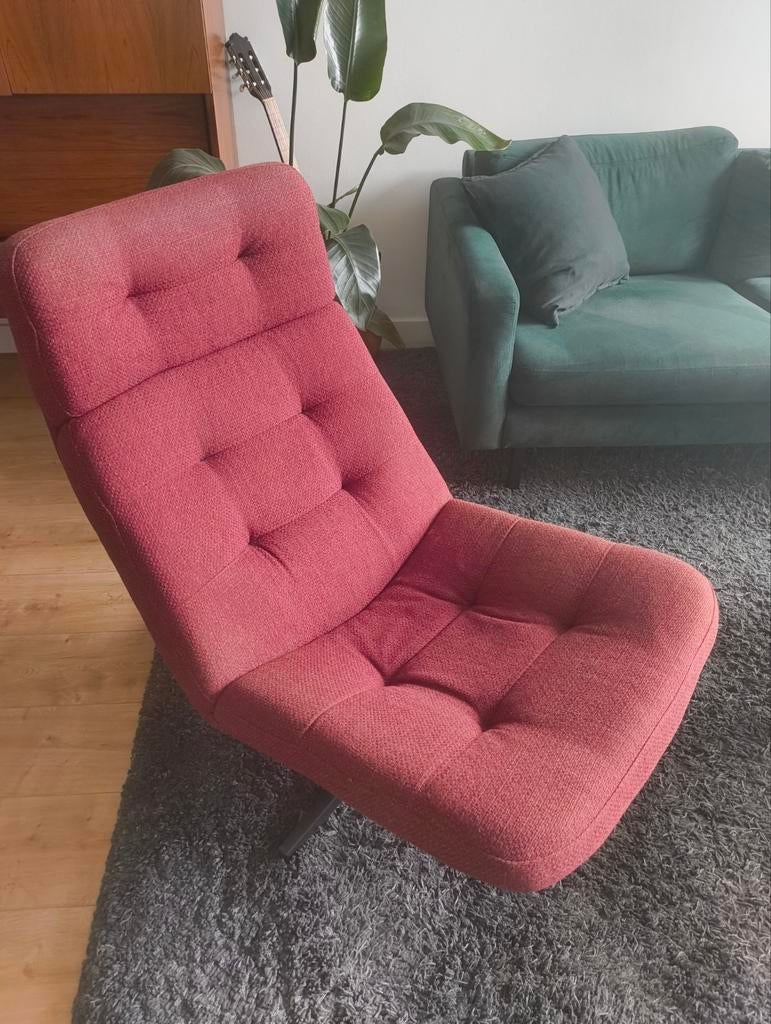 Ikea Havberg draaifauteuil - kleur Lejde, rood / rood bruin, Huis en Inrichting, Fauteuils, Ophalen, Modern, Comfortabel, Gebruikt