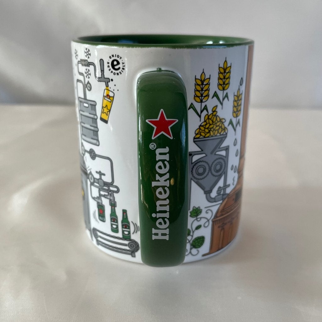 Heineken groene mok met afbeelding van de brouwerij, Ophalen of Verzenden, Nieuw, Pul(len), Heineken