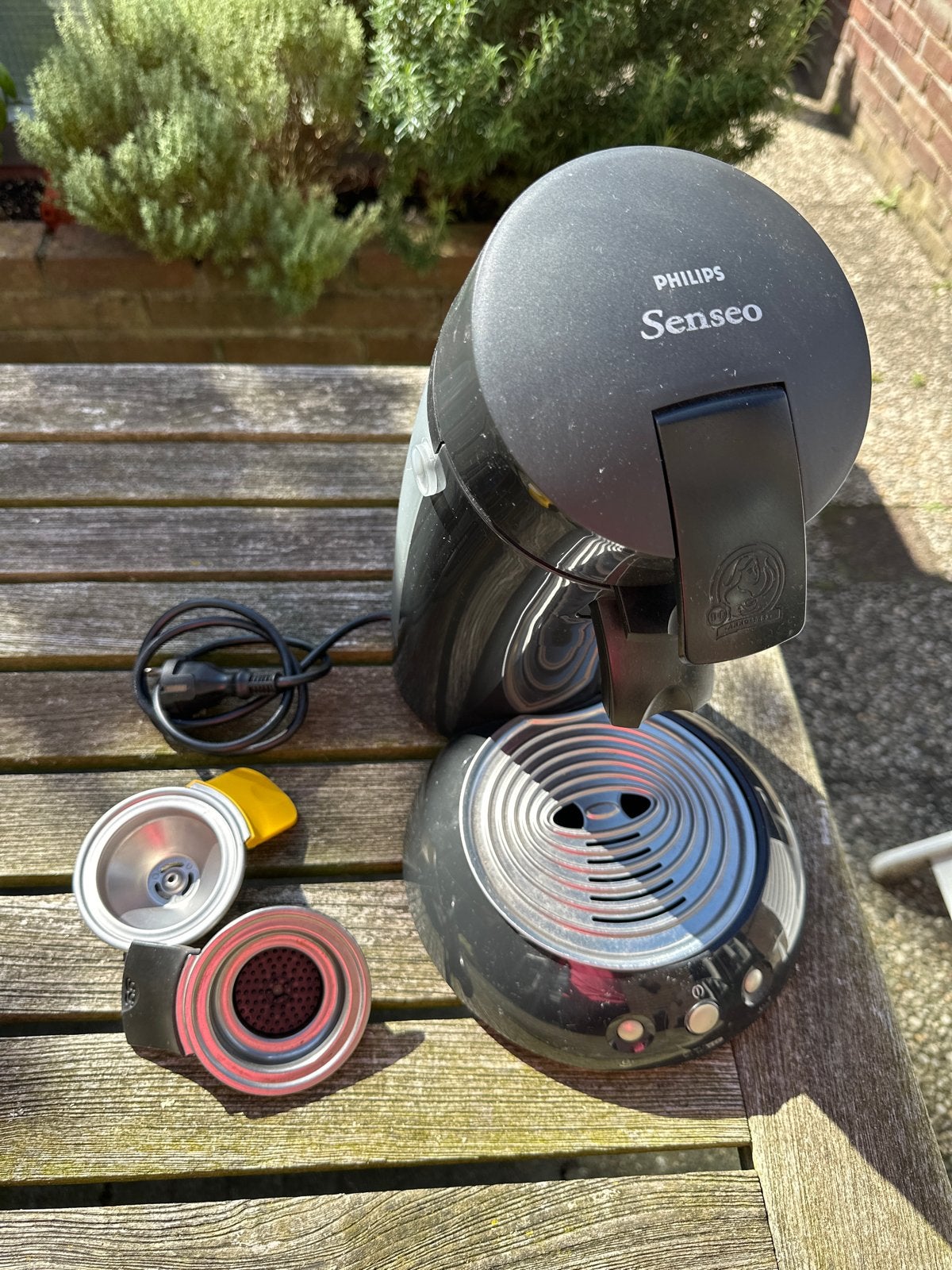 Philips Senseo koffiezetapparaat met 3 opzetstukken, Ophalen, Koffiepads en cups, Gebruikt, Koffiemachine