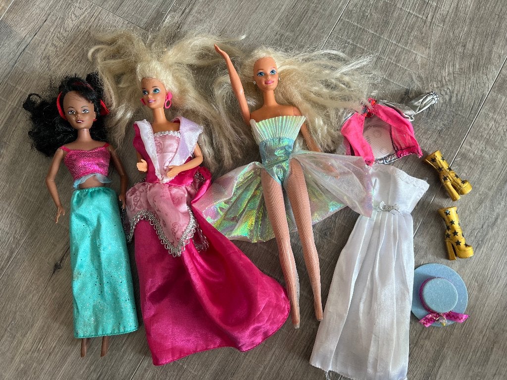 Vintage Mattel barbies barbiepop bellenblaas barbie prinses, Ophalen of Verzenden, Gebruikt, Pop