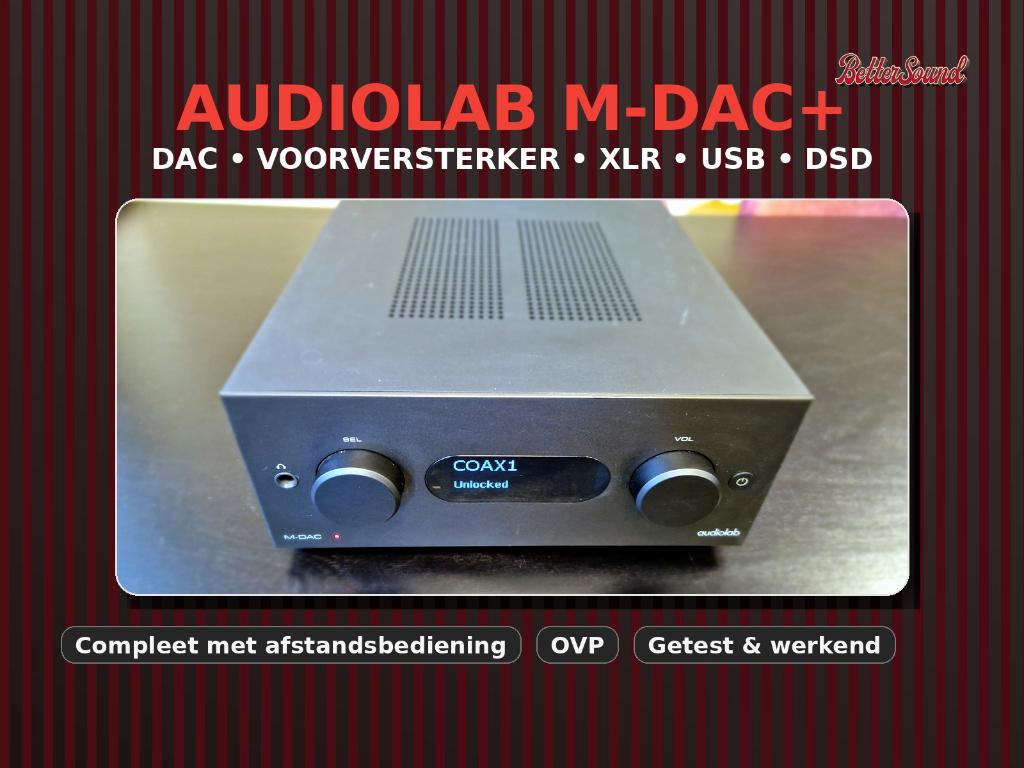 ✅ Audiolab M-DAC+ DAC Voorversterker XLR USB DSD, Audio, Tv en Foto, Converters, Ophalen of Verzenden, Zo goed als nieuw