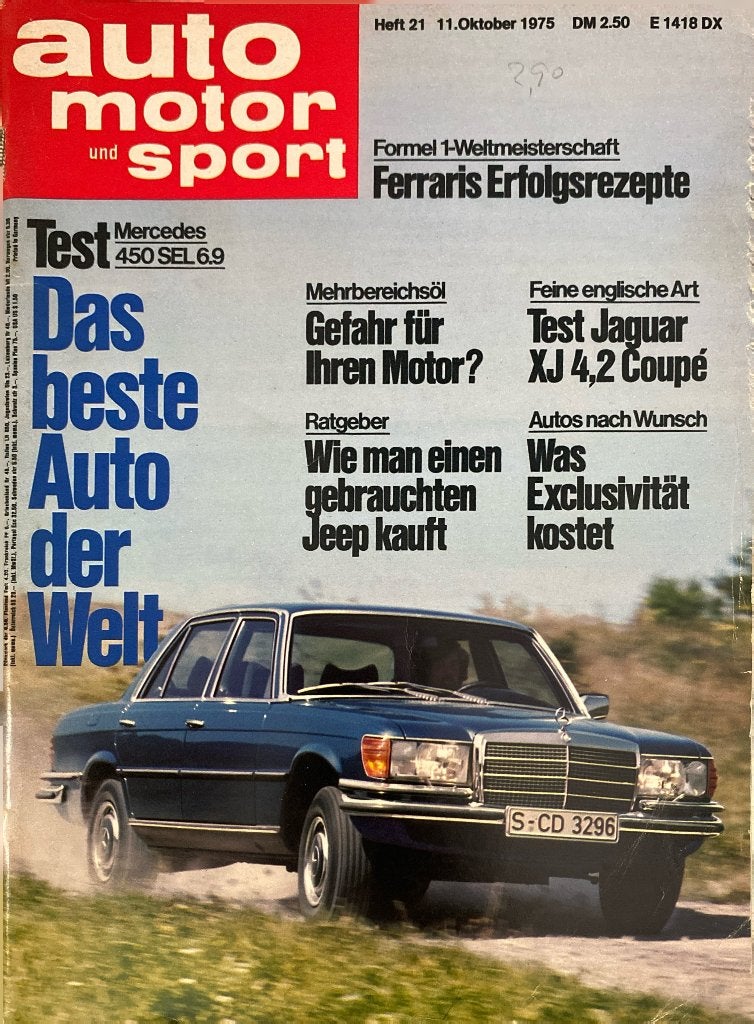 Auto Motor und Sport - Oktober 1975, Gelezen, Auto Motor und Sport Redactie, Mercedes, Ophalen of Verzenden
