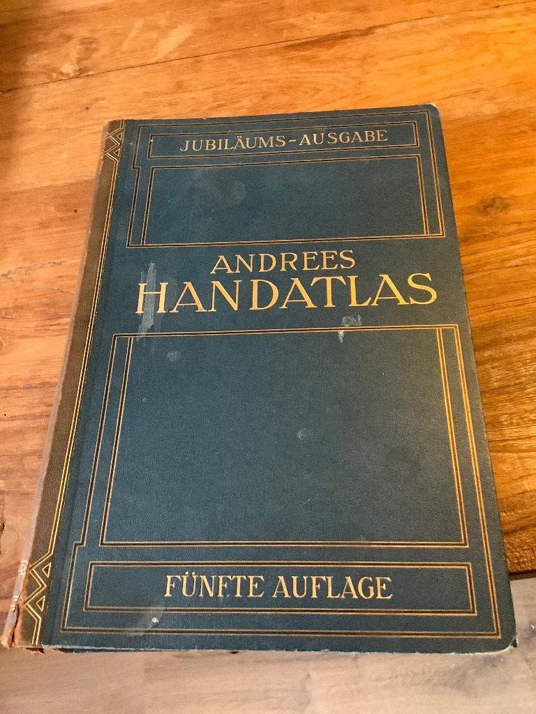 Atlas, Andrees Handatlas, 1910, Overige atlassen, Ophalen of Verzenden, Zo goed als nieuw, 1800 tot 2000