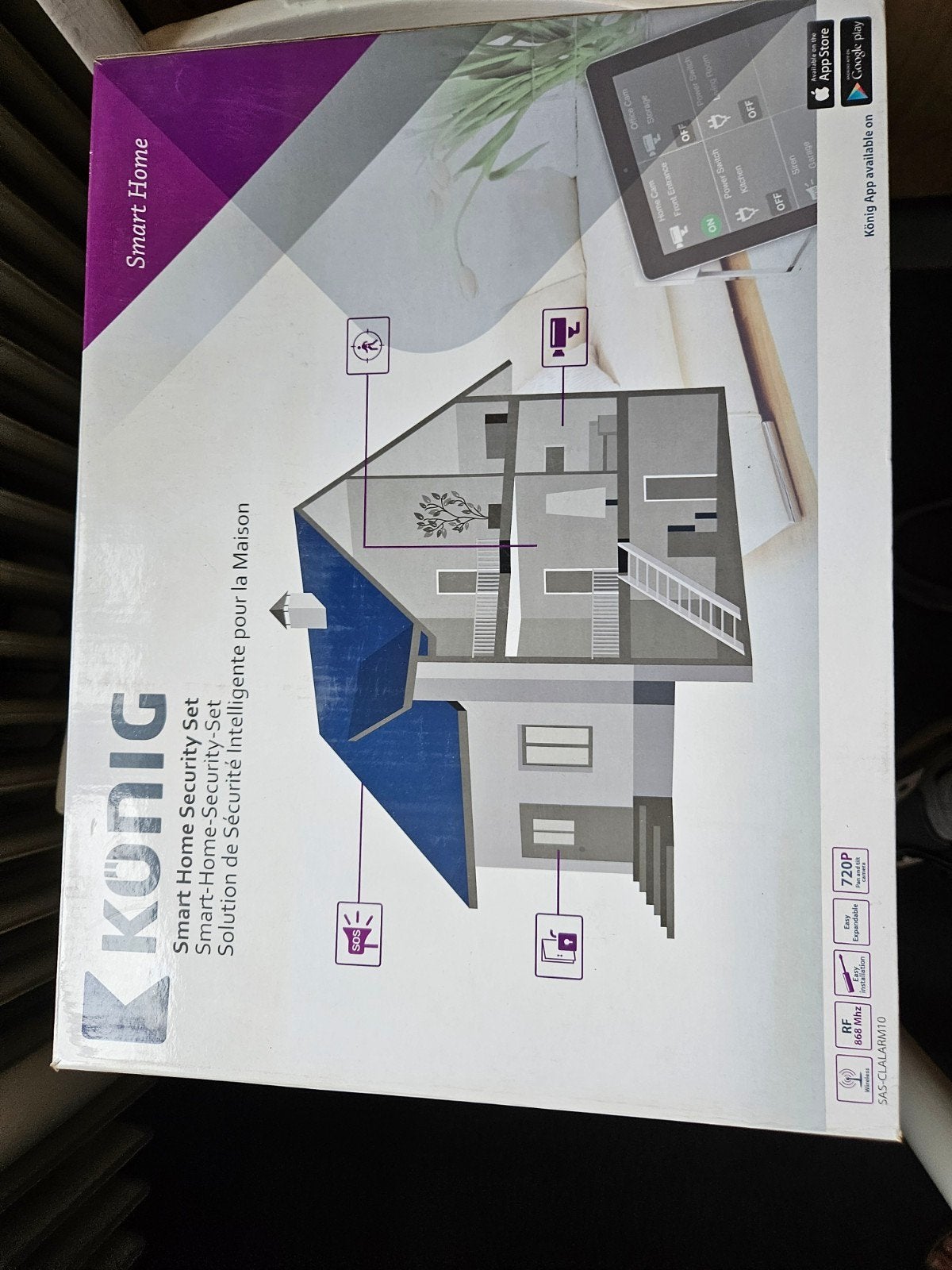 König Smart Home Beveiligingsset met 4 Bewegingssensoren, Ophalen of Verzenden, Nieuw, Compleet systeem, Beweging