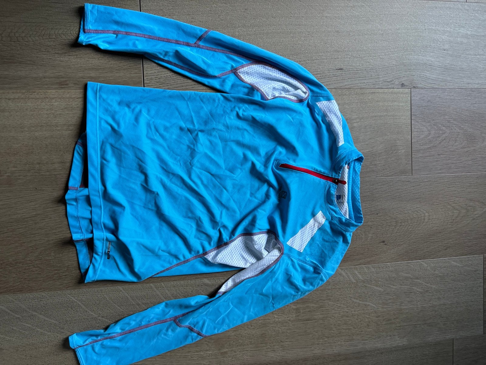 Salomon hardloopshirt maat S, Blauw, Ophalen of Verzenden, Zo goed als nieuw, Hardlopen of Fietsen