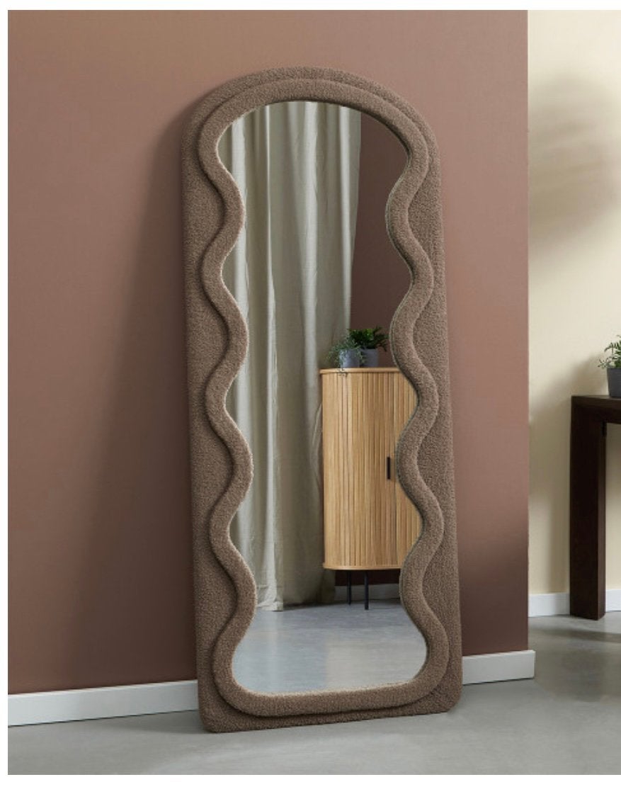 LUMZ bodio soft organische spiegel teddy taupe, Ophalen, Zo goed als nieuw, Overige vormen, 150 tot 200 cm