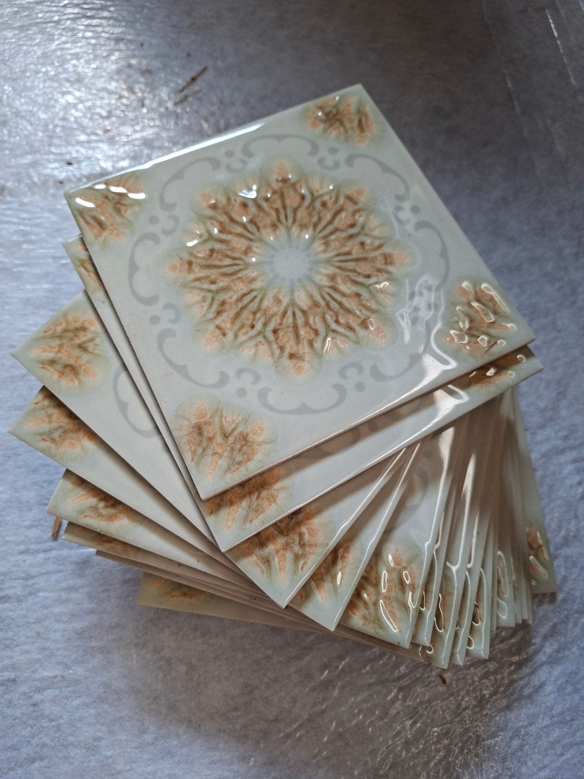 Wandtegels 17 stuks vintage Villeroy en boch, Doe-het-zelf en Verbouw, Tegels, Nieuw, Minder dan 20 cm, Minder dan 5 m², Wandtegels