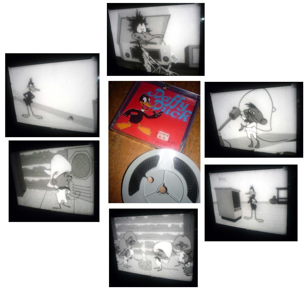 8mm film Speedy Gonzales Daffy Duck Vayos Condios 60mtr zw/w, Ophalen of Verzenden, 8mm film