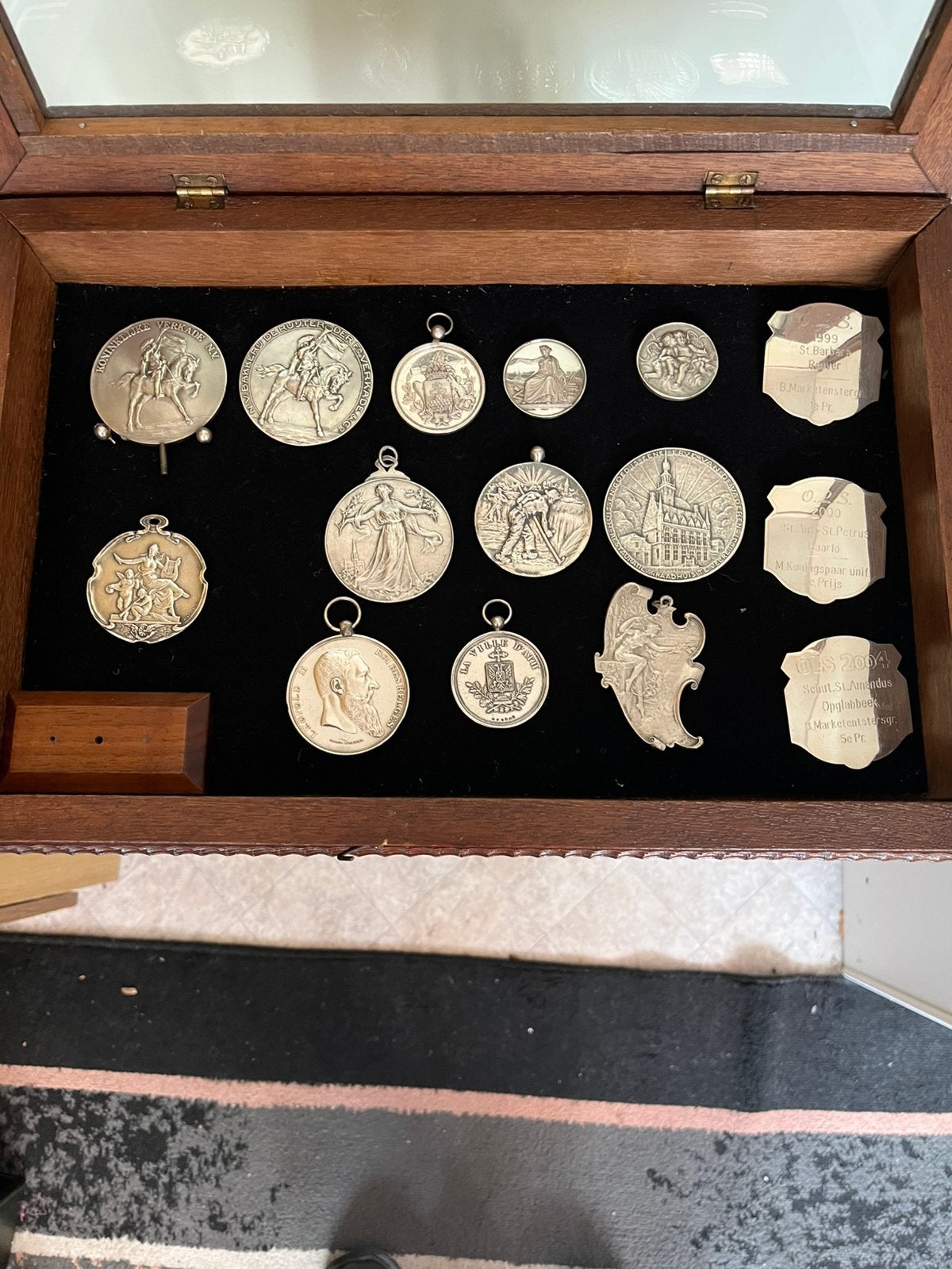 Zilveren penningen 14 stuks, Ophalen of Verzenden, Zilver