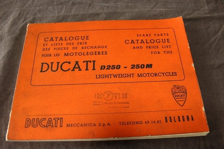 Ducati D250 250M Diana Monza motorcycle parts list rechange, Ophalen of Verzenden, Ducati