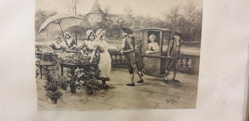 schilderijbportret crayon, in olden days, Huis en Inrichting, Ophalen of Verzenden, 'T Olde Gre-j, Info@toldegrej.nl, Endepoelstraat 20f Didam