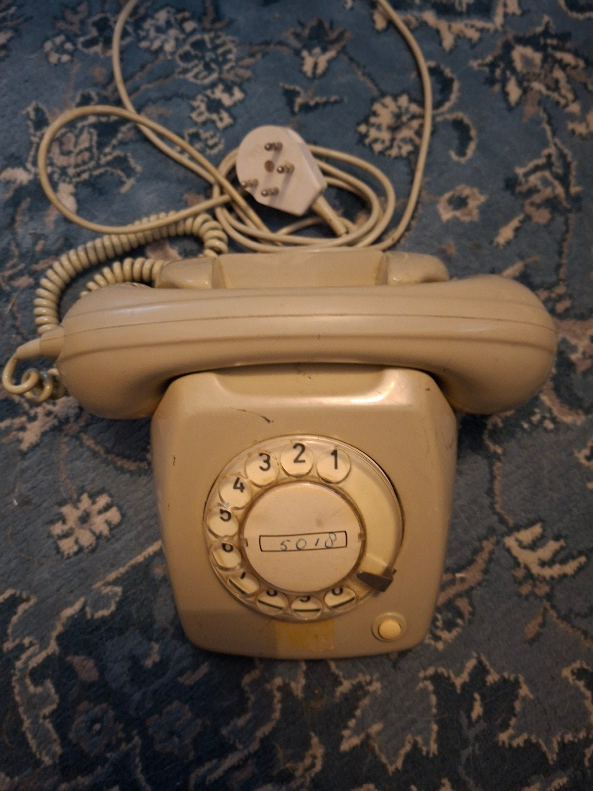 Vintage PTT T65 Draaischijf Telefoon - Retro Design, Ophalen of Verzenden, Gebruikt, Met draaischijf