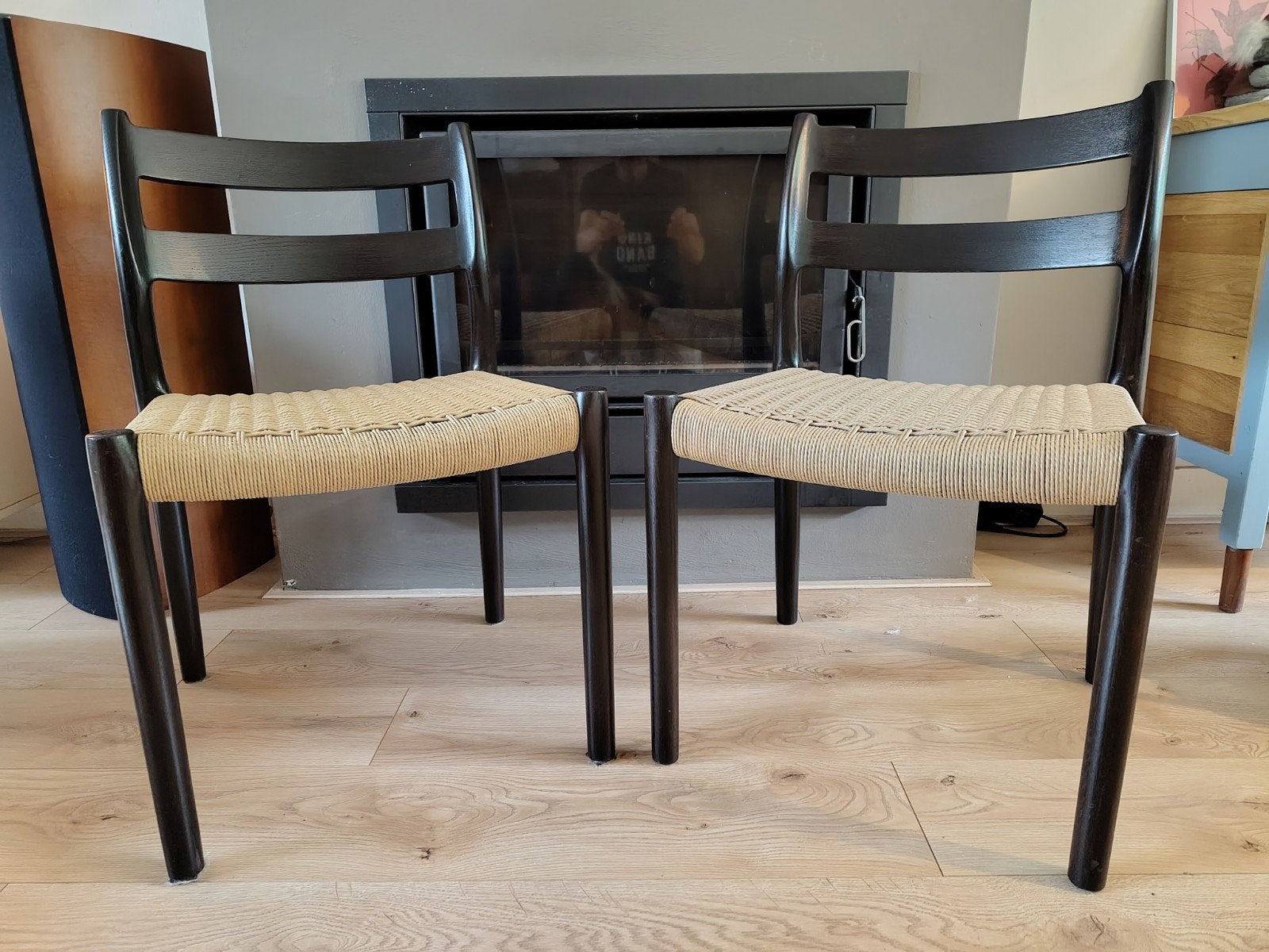 Niels Otto Møller stoelen model 84, Ophalen, Nieuw, Zwart