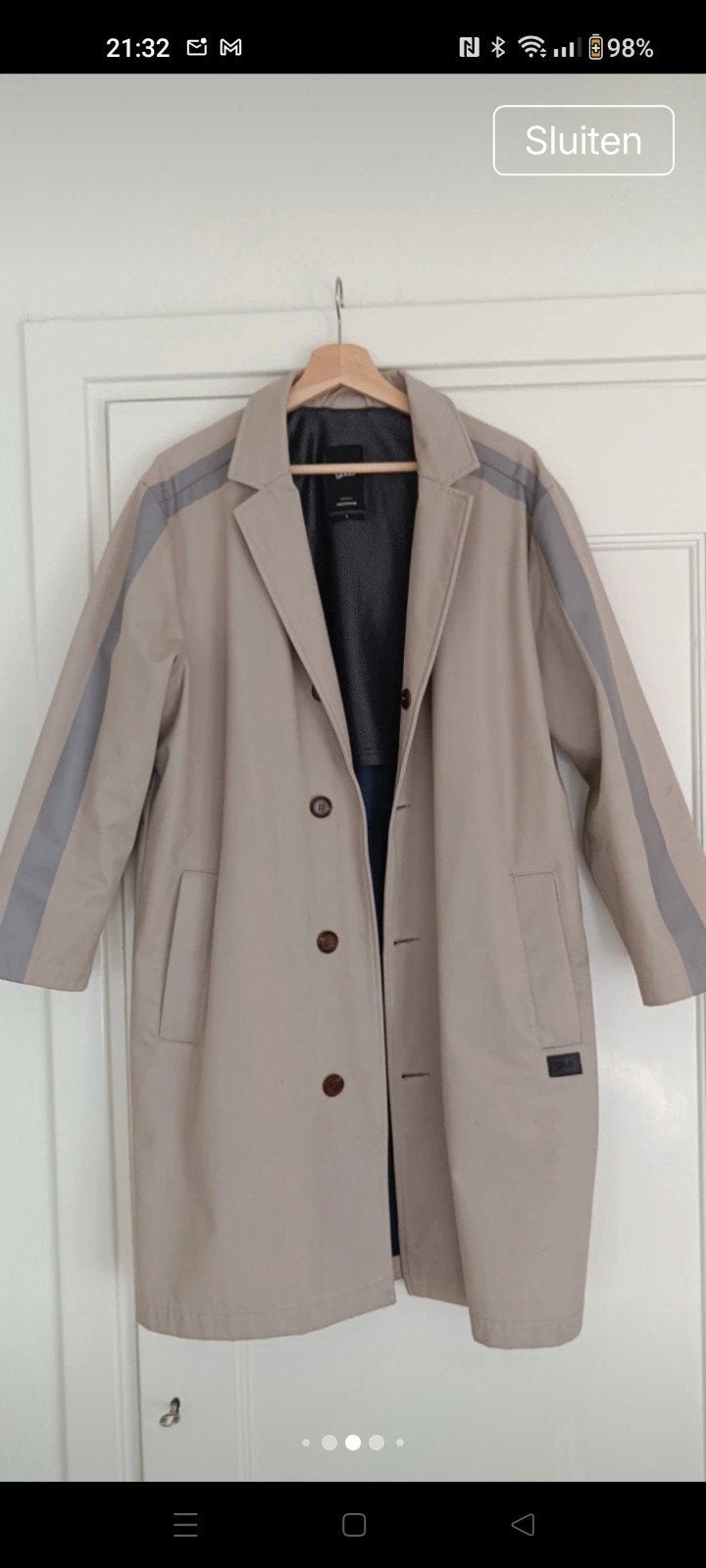 Sissy Boy heren dames jas, bijzondere details trenchcoat, Kleding | Dames, Ophalen of Verzenden, Zo goed als nieuw, Maat 46/48 (XL) of groter