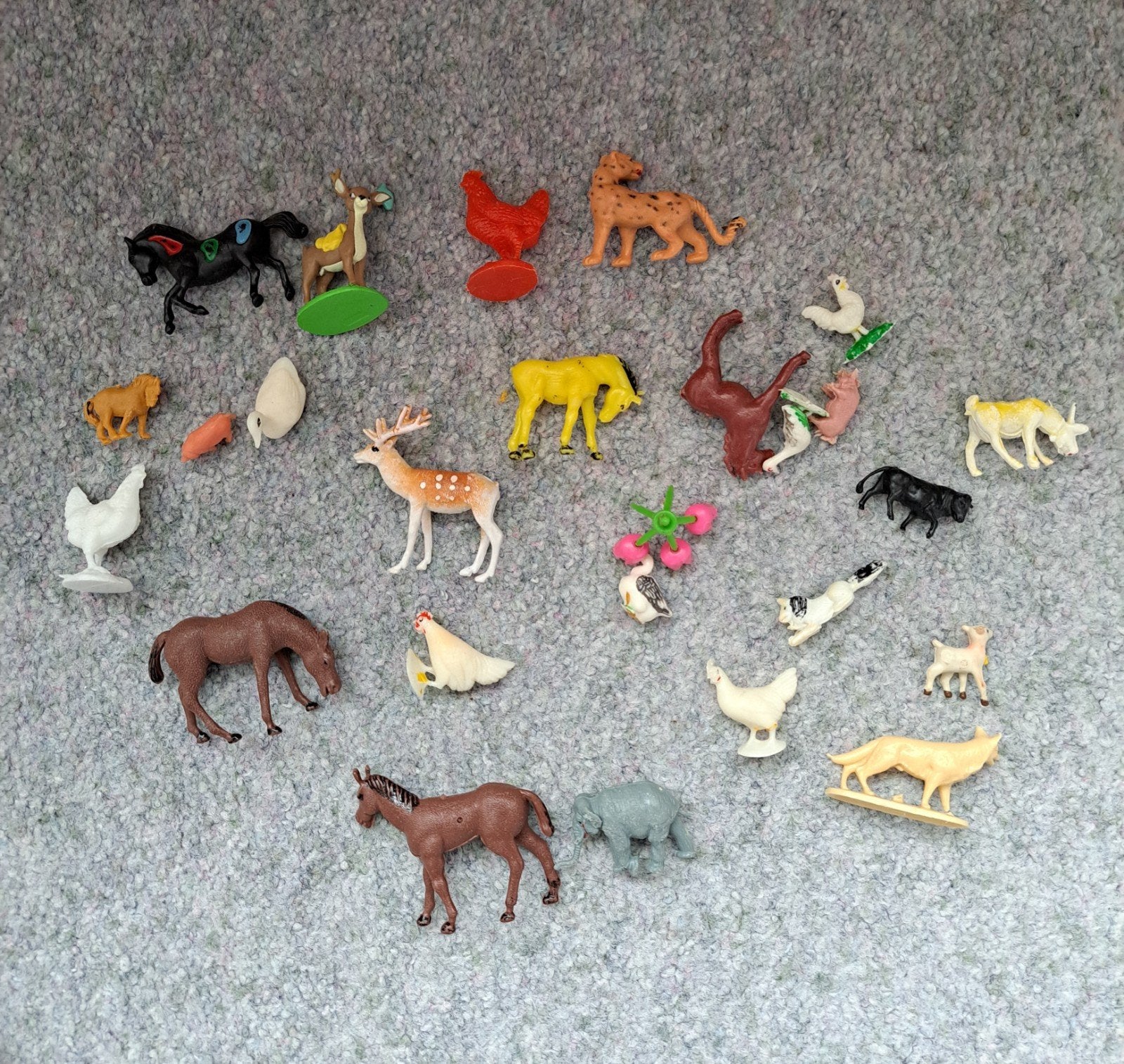 Diverse boerderij- en wilde dierenfiguren van plastic, Ophalen of Verzenden, Gebruikt
