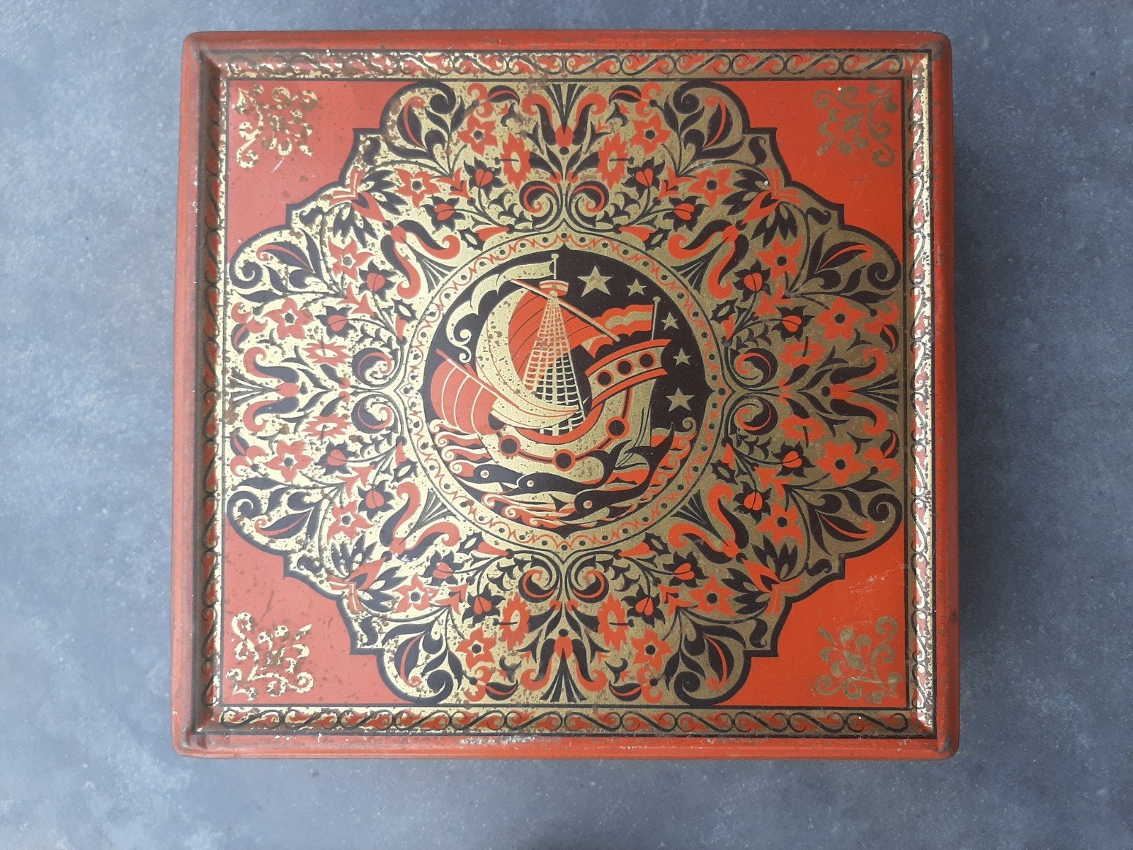 Oud Oranje verkadeblik, Ophalen of Verzenden, Gebruikt, Overige, Verkade