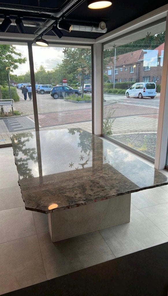 Granieten tafel, Ophalen, Gebruikt, Rechthoekig, Overige materialen