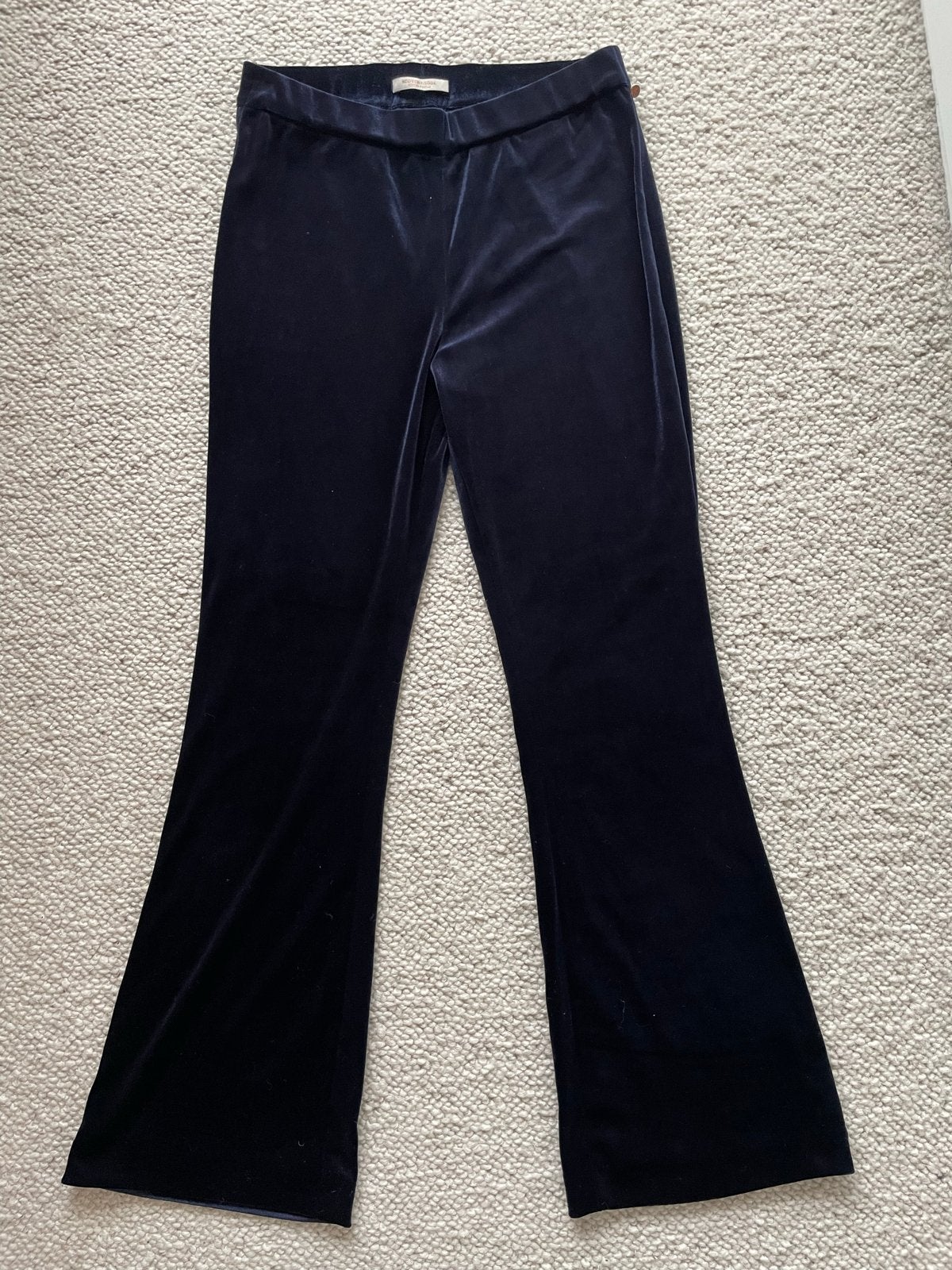 Scotch & Soda Flared Broek - Donkerblauw Fluweel, Blauw, Ophalen of Verzenden, Zo goed als nieuw, Maat 36 (S)