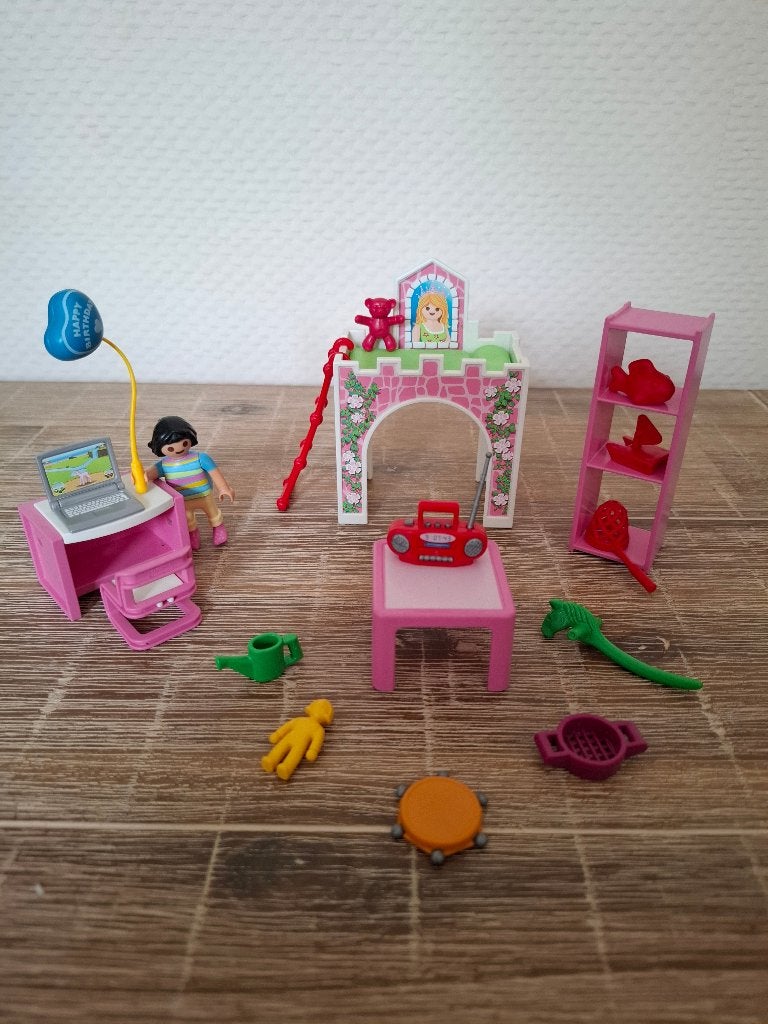 Playmobil roze kinder kamer, Ophalen of Verzenden, Zo goed als nieuw