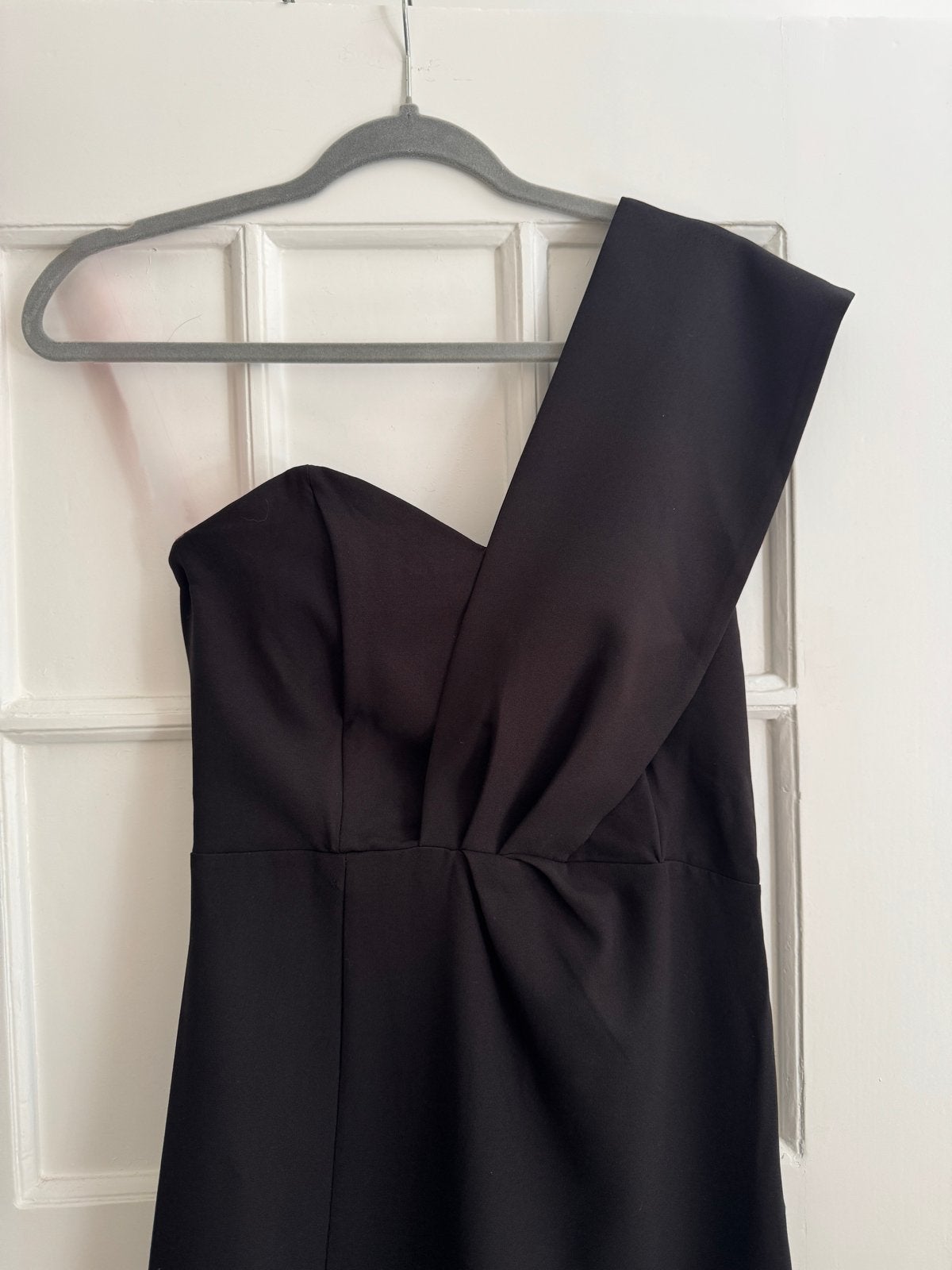 Zwarte One-Shoulder Maxi Jurk met Split, Zwart, Ophalen of Verzenden, Zo goed als nieuw, Maat 36 (S)