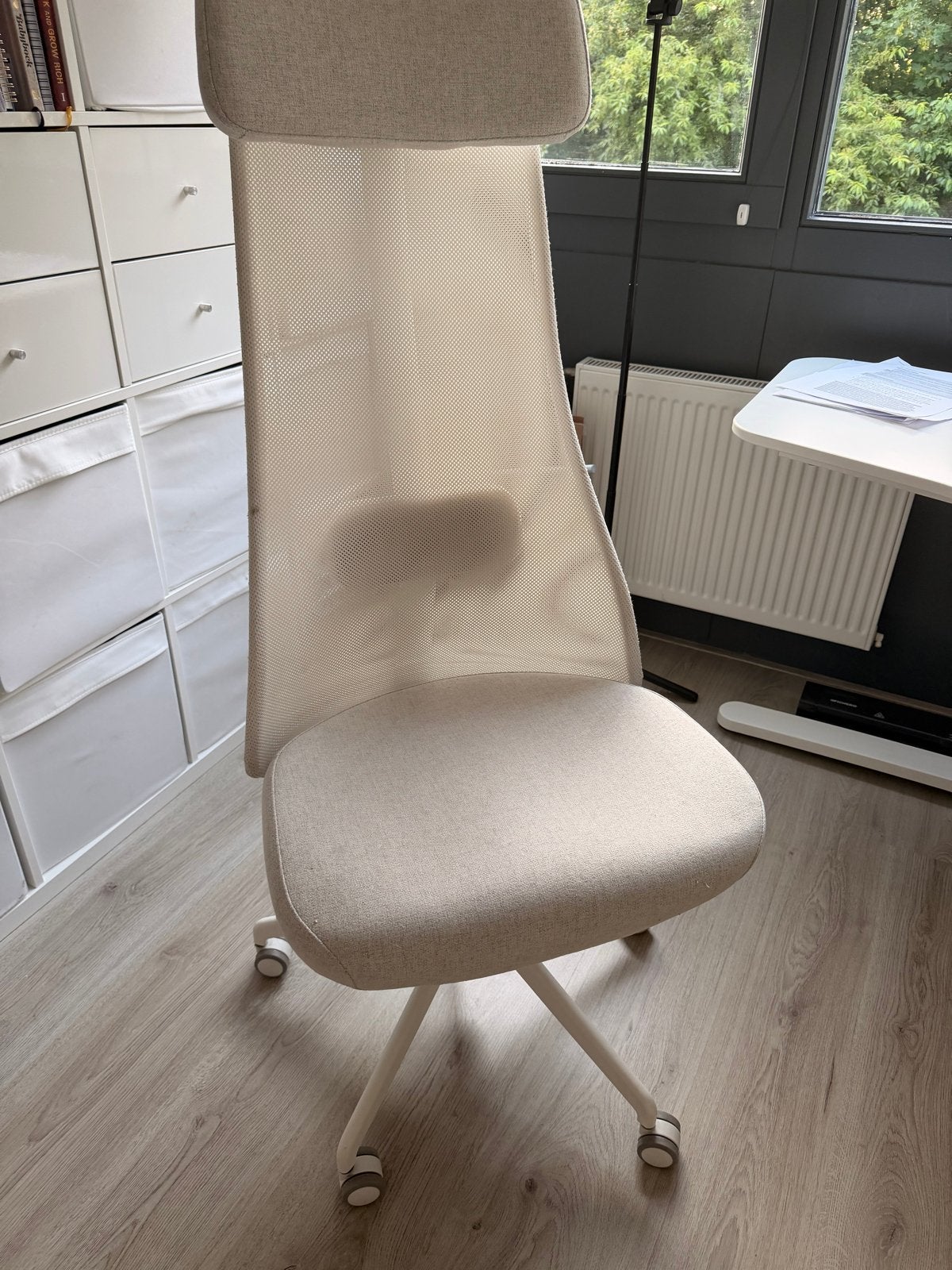 IKEA JÄRVFJÄLLET Bureaustoel, wit, zonder armleuningen, Huis en Inrichting, Bureaustoelen, Ophalen of Verzenden, Gebruikt, Wit