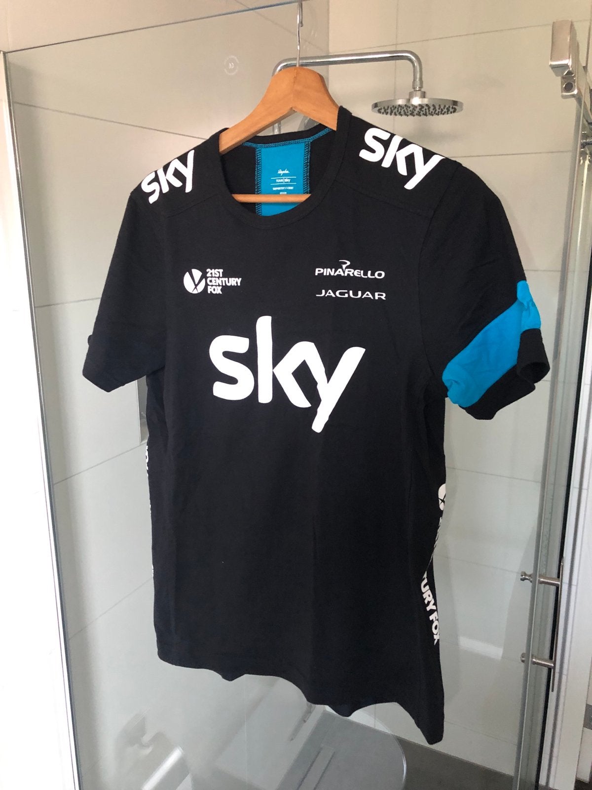 Team Sky Rapha Supporters T-shirt - Maat M, Maat 48/50 (M), Zwart, Ophalen of Verzenden, Zo goed als nieuw