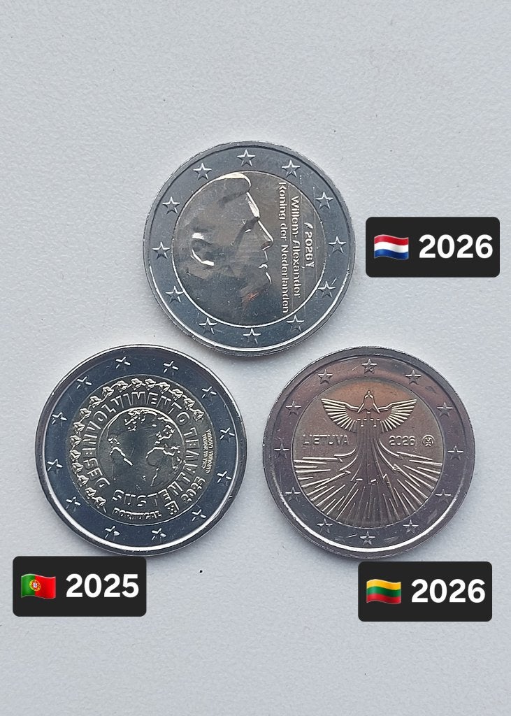 Ruilen 2 euromunten nieuw uit rol., Postzegels en Munten, Ophalen, Overige landen, 2 euro, Losse munt